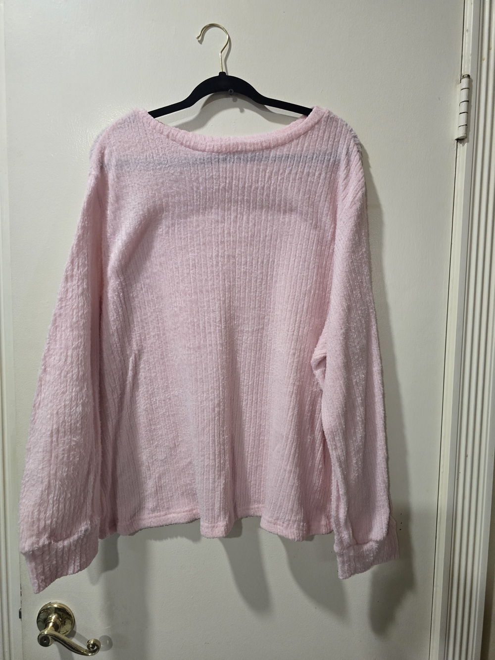 Amazon Light Pink Ribbed Pullover Sweater